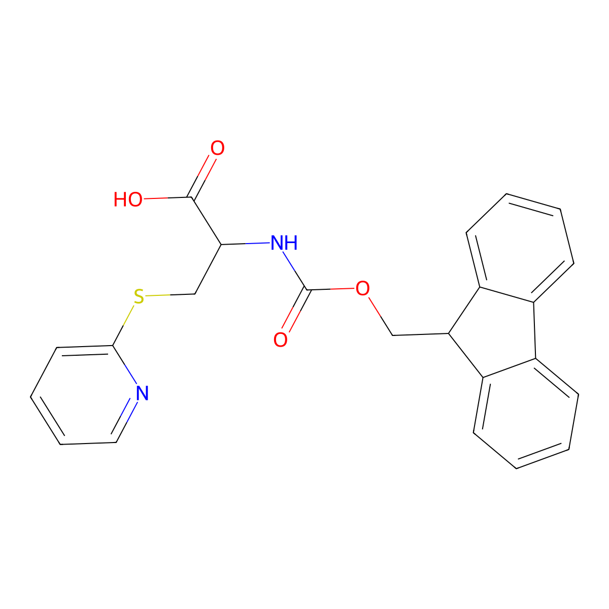 N-Fmoc-S-2-Pyridinylthio-L-cysteine molecular structure, CAS 191108-79-9