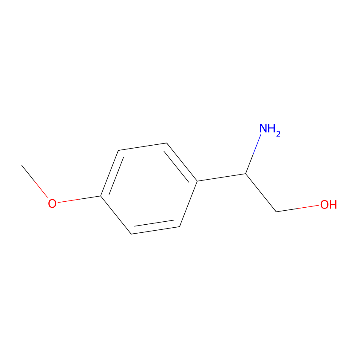 (S)-2-Amino-2-(4-methoxyphenyl)ethanol molecular structure, CAS 191109-48-5