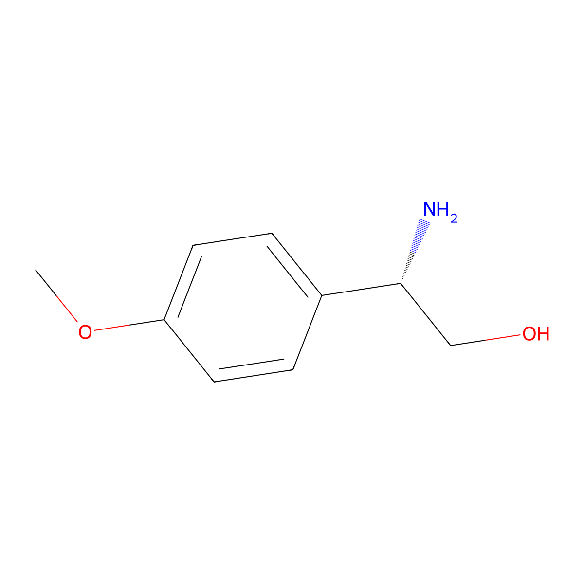 (S)-2-Amino-2-(4-methoxyphenyl)ethanol molecular structure, CAS 191109-48-5