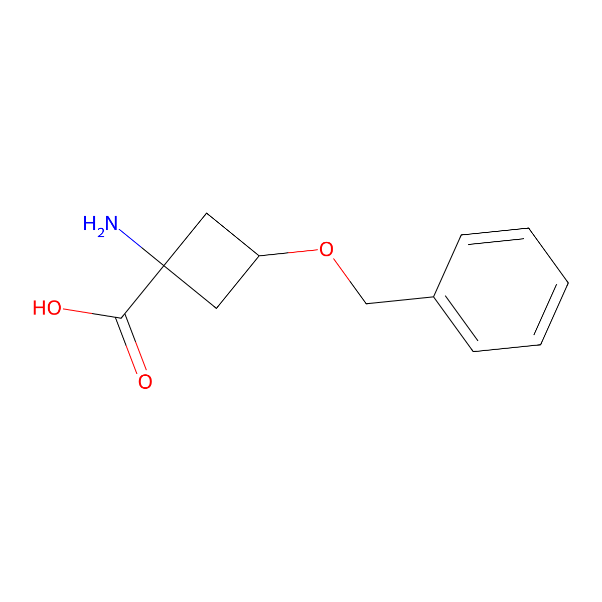 1-Amino-3-(benzyloxy)cyclobutanecarboxylic acid molecular structure, CAS 191110-50-6