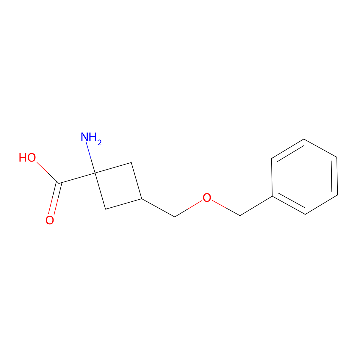 1-Amino-3-[(benzyloxy)methyl]cyclobutane-1-carboxylic acid molecular structure, CAS 191110-90-4