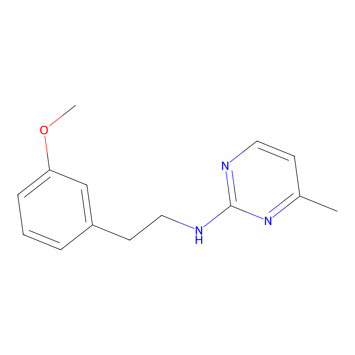 N-[2-(3-methoxyphenyl)ethyl]-4-methylpyrimidin-2-amine molecular structure, CAS 1911380-89-6