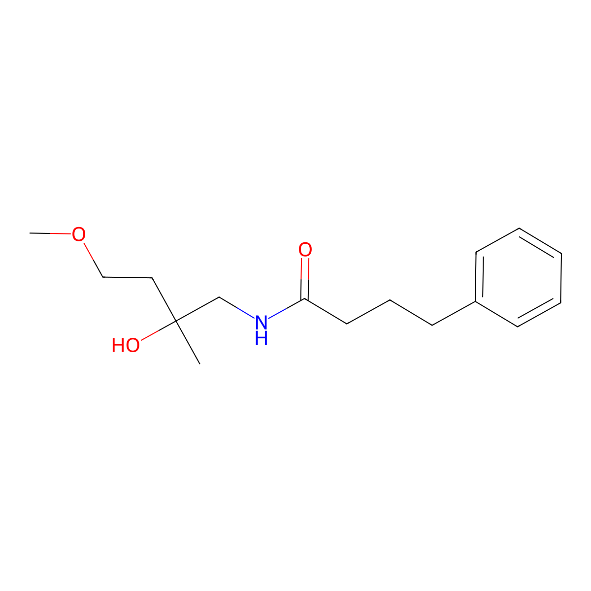 N-(2-hydroxy-4-methoxy-2-methylbutyl)-4-phenylbutanamide molecular structure, CAS 1911425-87-0