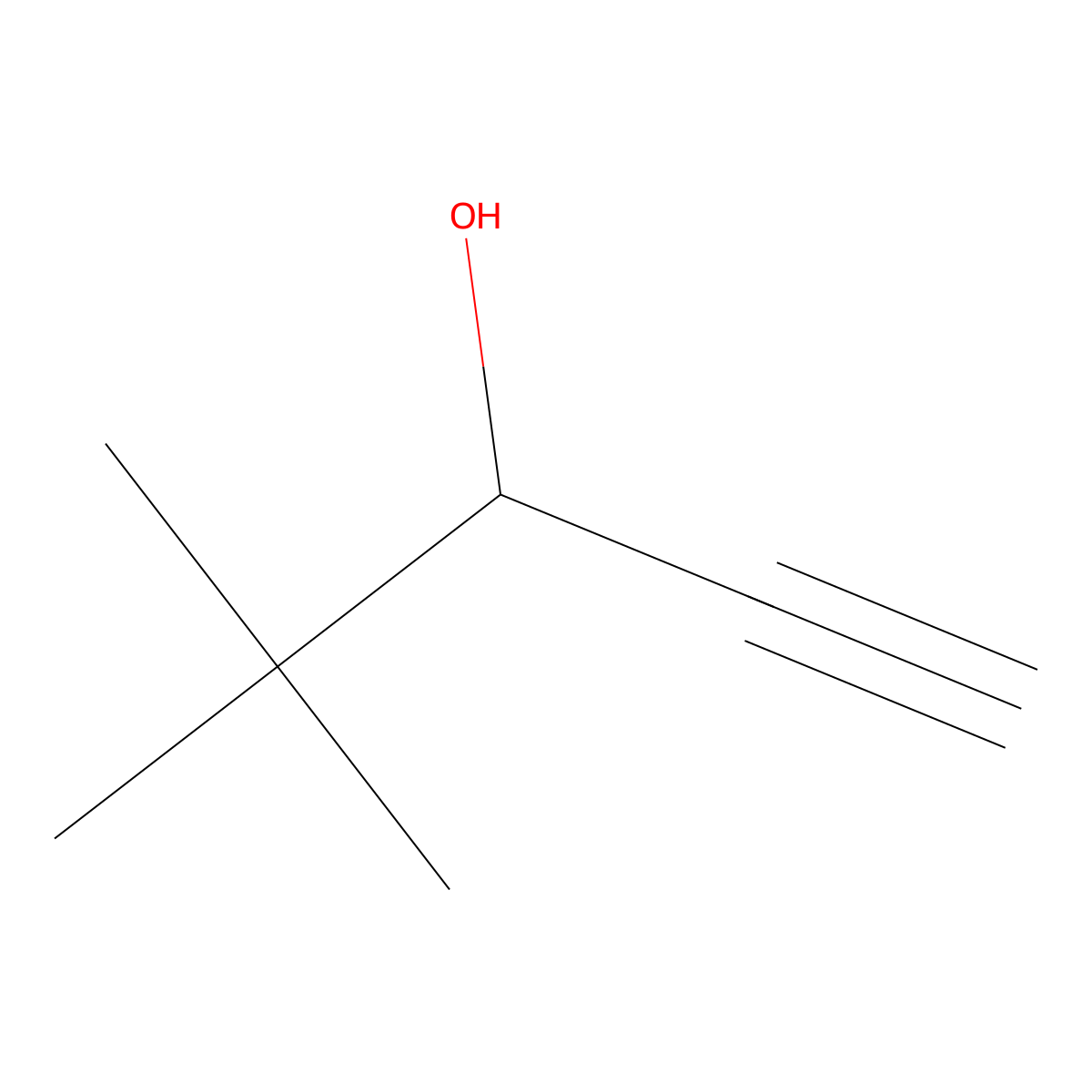 4,4-Dimethylpent-1-yn-3-ol molecular structure, CAS 19115-28-7