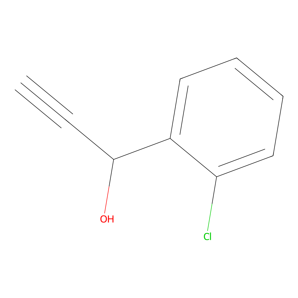 1-(2-Chlorophenyl)prop-2-yn-1-ol molecular structure, CAS 19115-29-8
