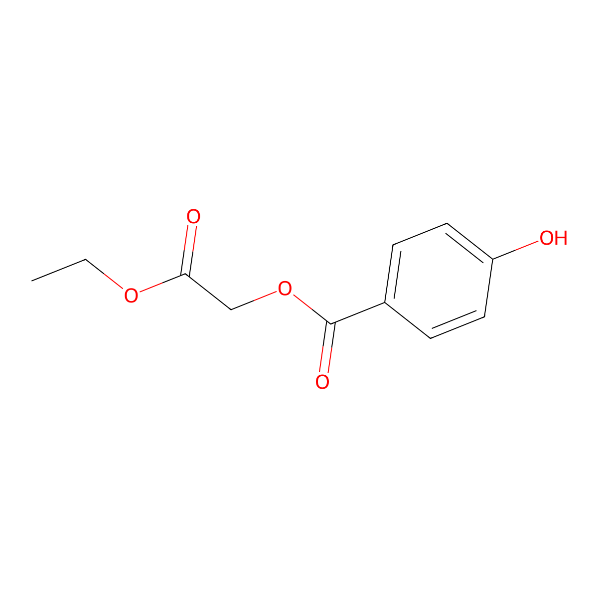 2-Ethoxy-2-oxoethyl 4-hydroxybenzoate molecular structure, CAS 19115-36-7