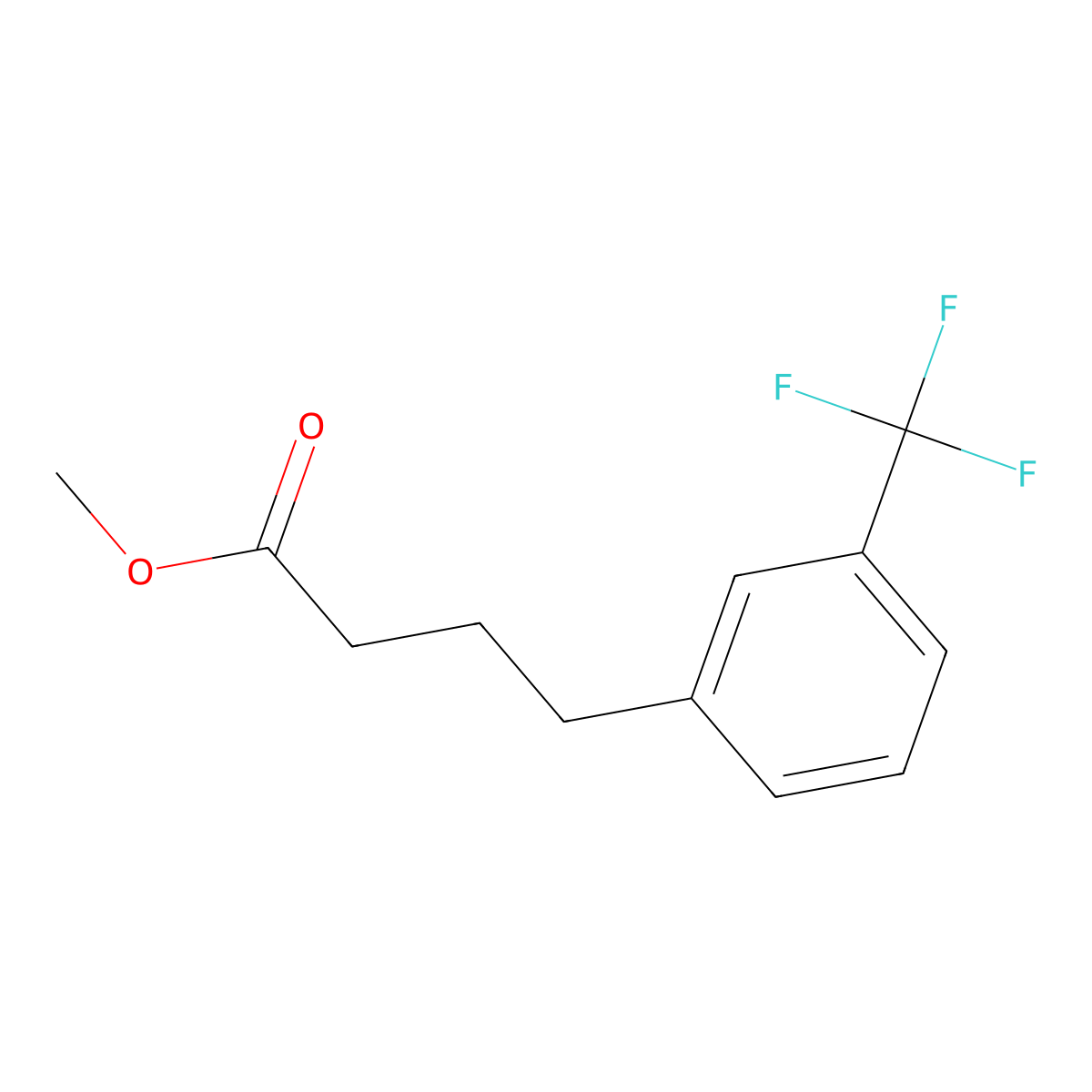 Methyl 4-[3-(trifluoromethyl)phenyl]butanoate molecular structure, CAS 191155-77-8