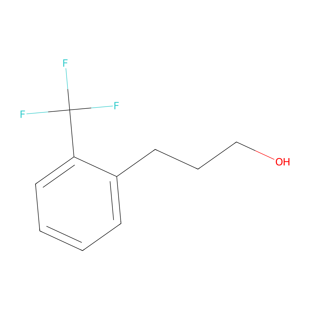 3-(2-(Trifluoromethyl)phenyl)propan-1-ol molecular structure, CAS 191155-81-4
