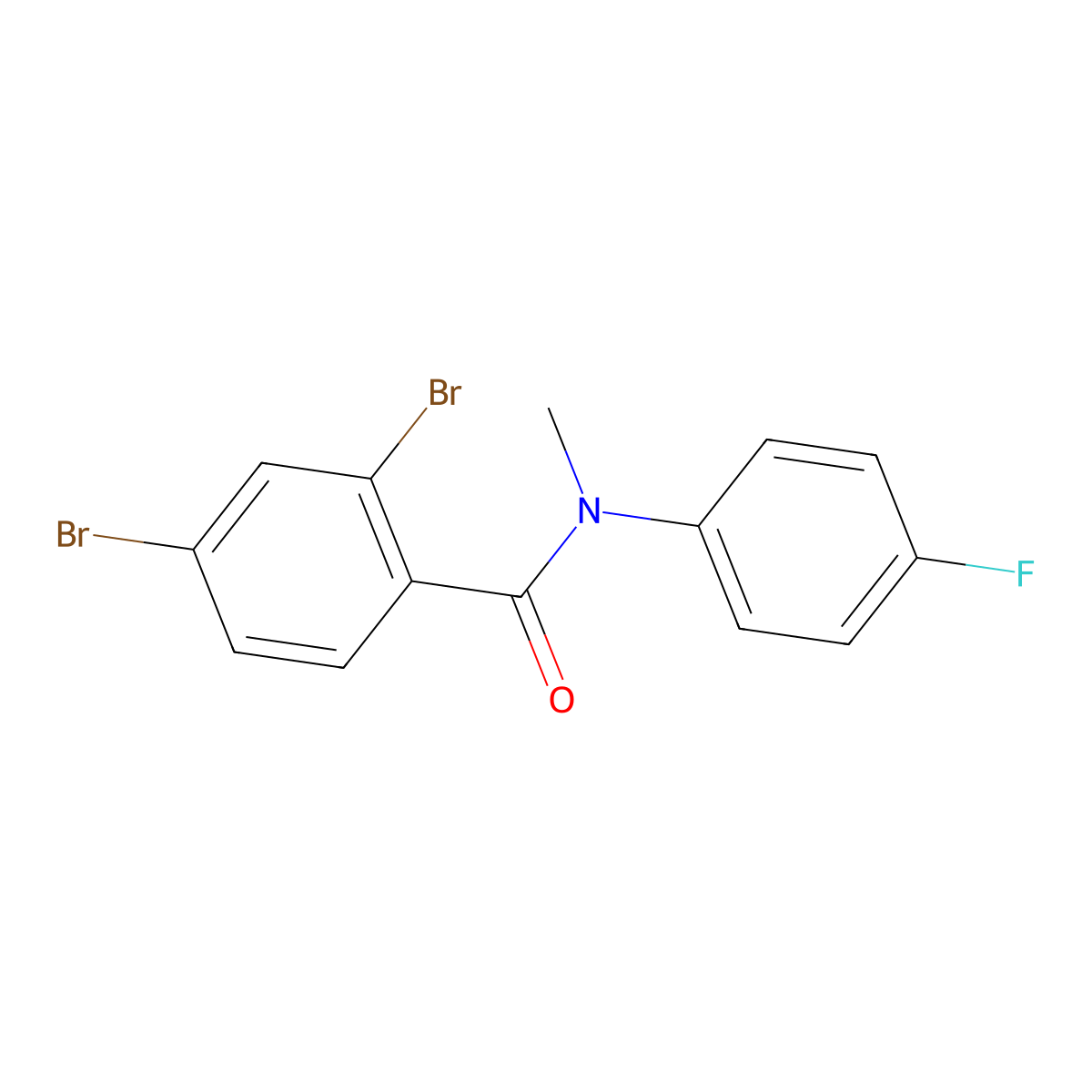 2,4-Dibromo-N-(4-fluorophenyl)-N-methylbenzamide molecular structure, CAS 1911550-84-9