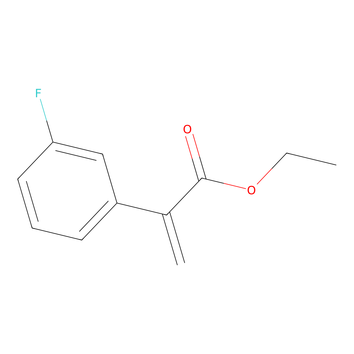 Ethyl 2-(3-fluorophenyl)acrylate molecular structure, CAS 1911578-71-6
