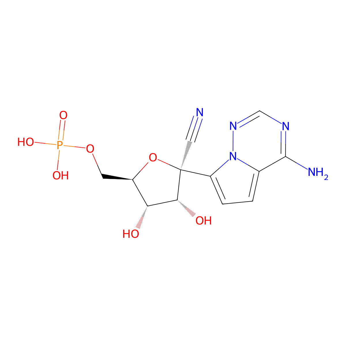 GS-441524 monophosphate molecular structure, CAS 1911578-74-9