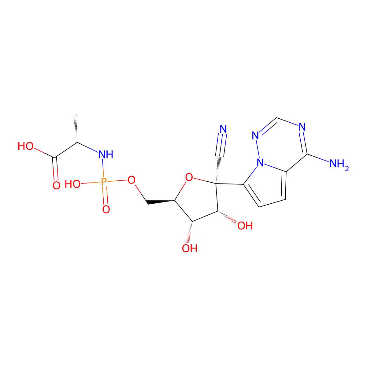 Dephenoxy Hydroxy Remdesivir molecular structure, CAS 1911579-04-8