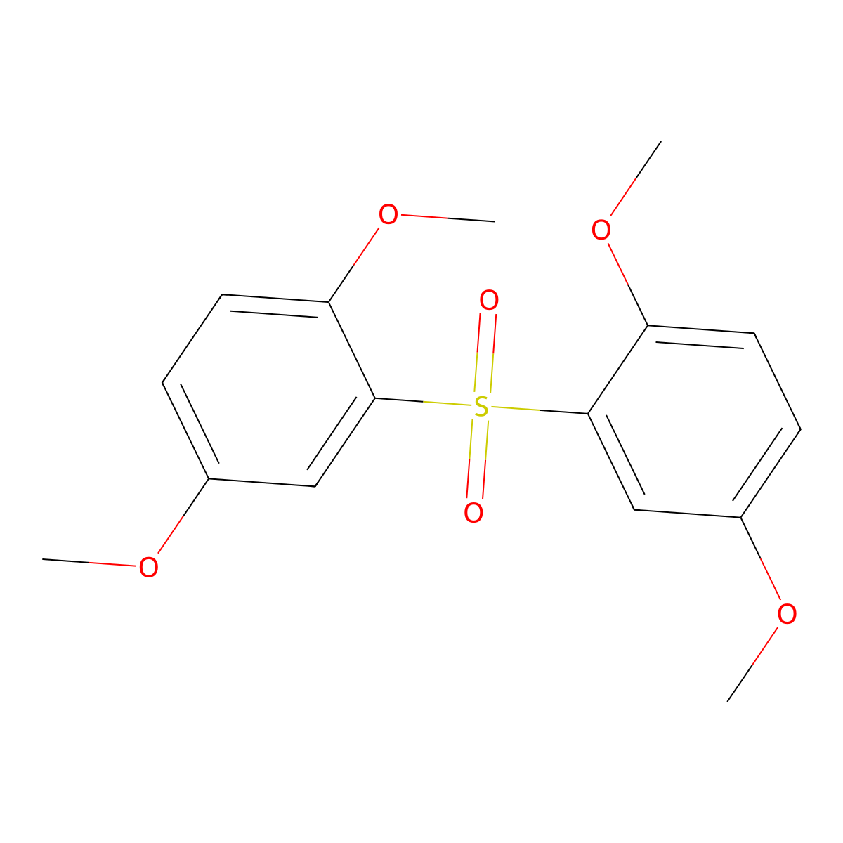 2-[(2,5-Dimethoxyphenyl)sulfonyl]-1,4-dimethoxybenzene molecular structure, CAS 19116-52-0