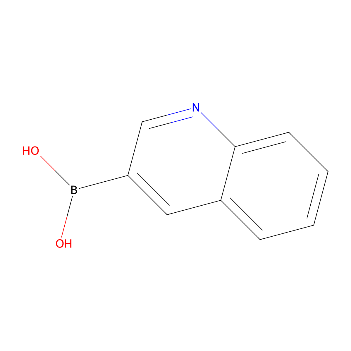 Quinoline-3-boronic acid molecular structure, CAS 191162-39-7
