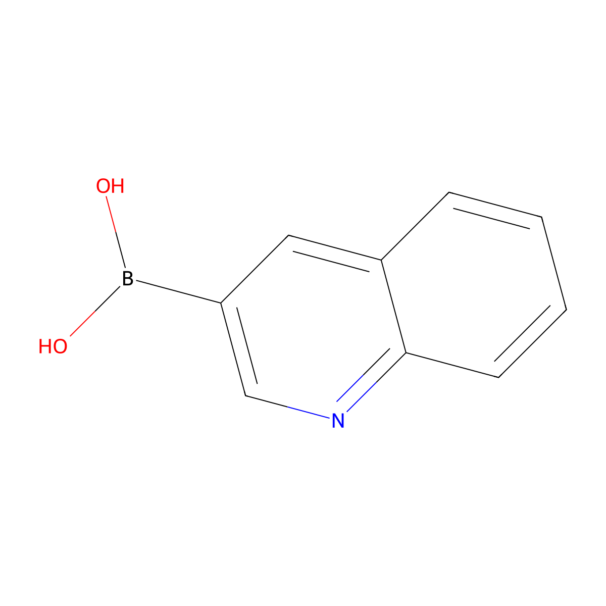 Quinoline-3-boronic acid molecular structure, CAS 191162-39-7