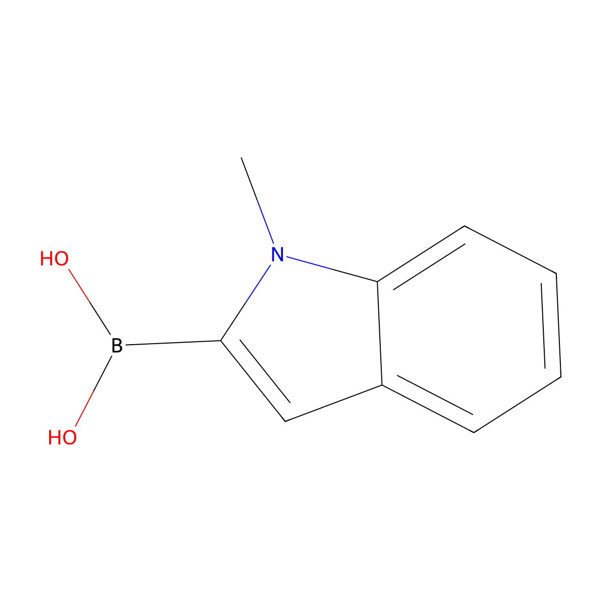 1-Methyl-1H-indole-2-boronic acid molecular structure, CAS 191162-40-0