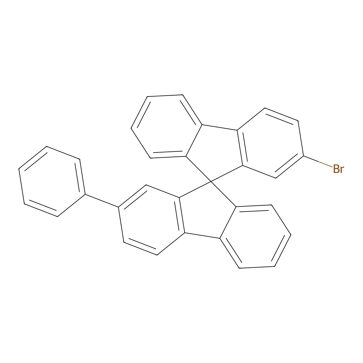 2'-Bromo-2-phenyl-9,9'-spirobi(fluorene) molecular structure, CAS 1911626-20-4