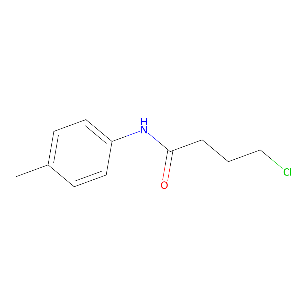 4-chloro-N-(4-methylphenyl)butanamide molecular structure, CAS 191168-66-8