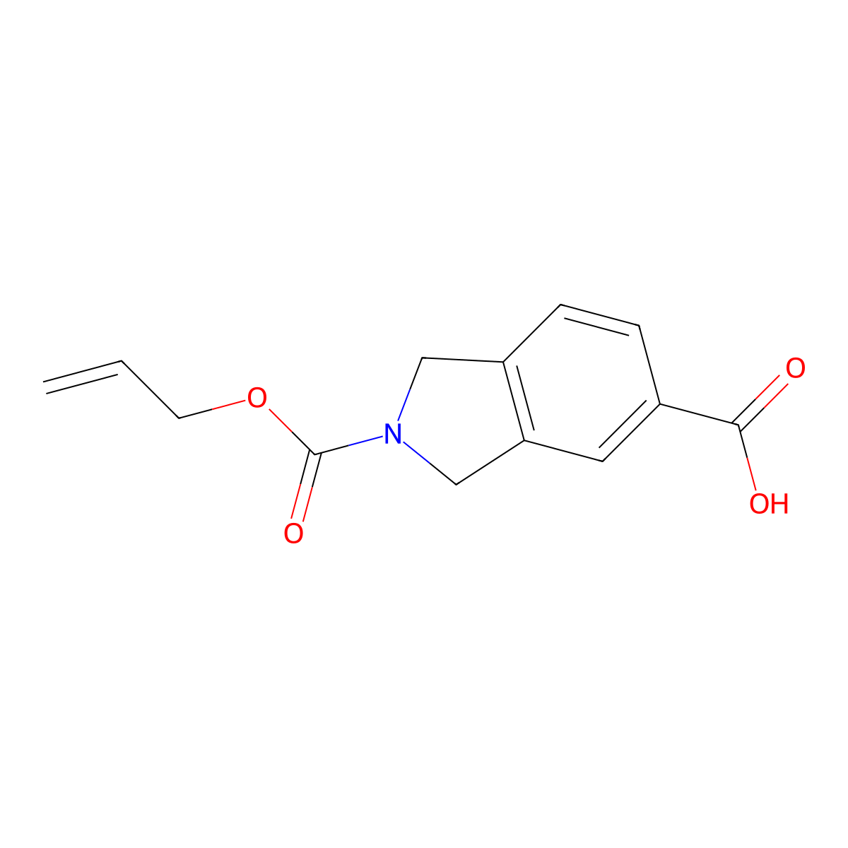 2-[(prop-2-en-1-yloxy)carbonyl]-2,3-dihydro-1H-isoindole-5-carboxylic acid molecular structure, CAS 1911696-78-0