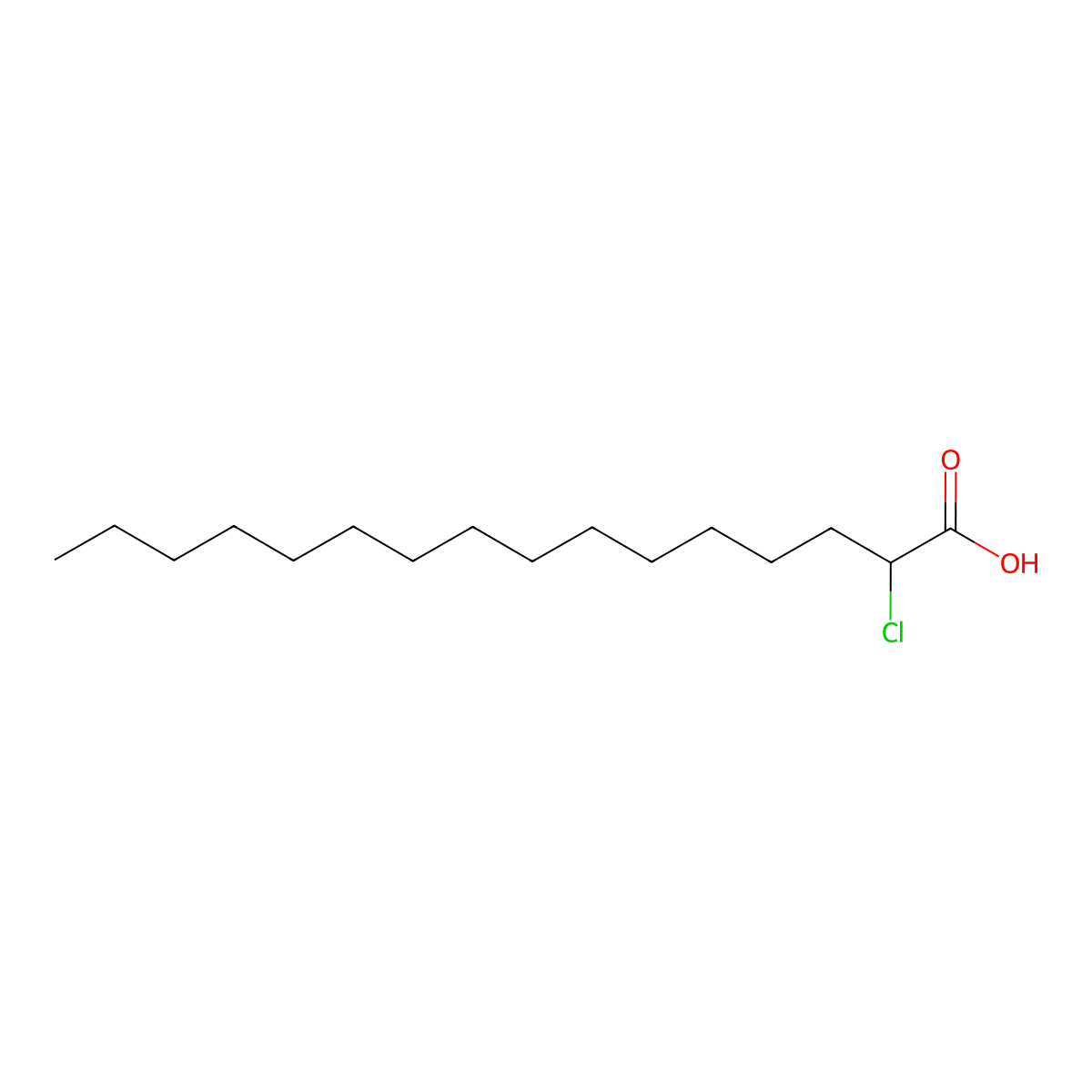 2-chlorohexadecanoic Acid molecular structure, CAS 19117-92-1