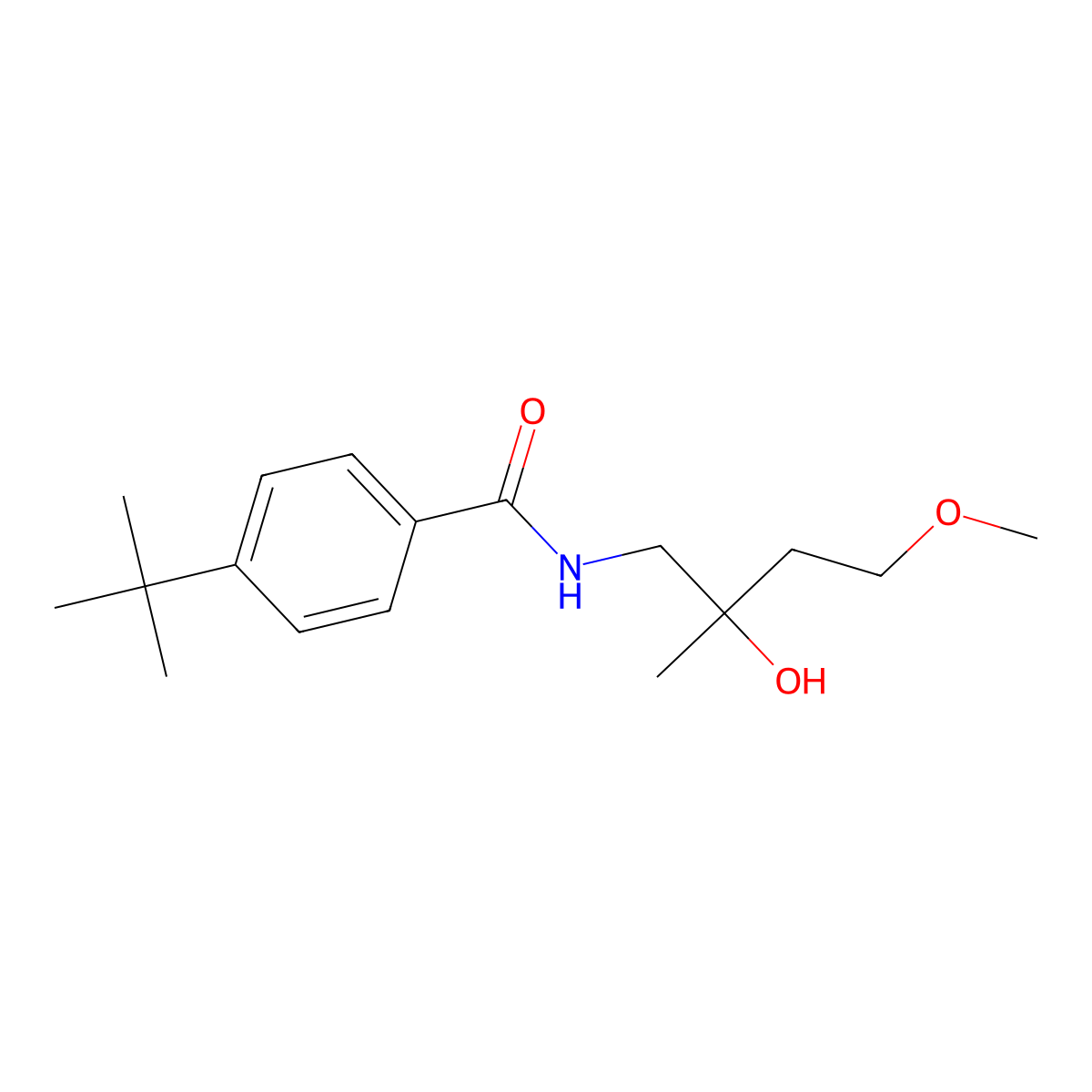 4-Tert-butyl-N-(2-hydroxy-4-methoxy-2-methylbutyl)benzamide molecular structure, CAS 1911718-69-8
