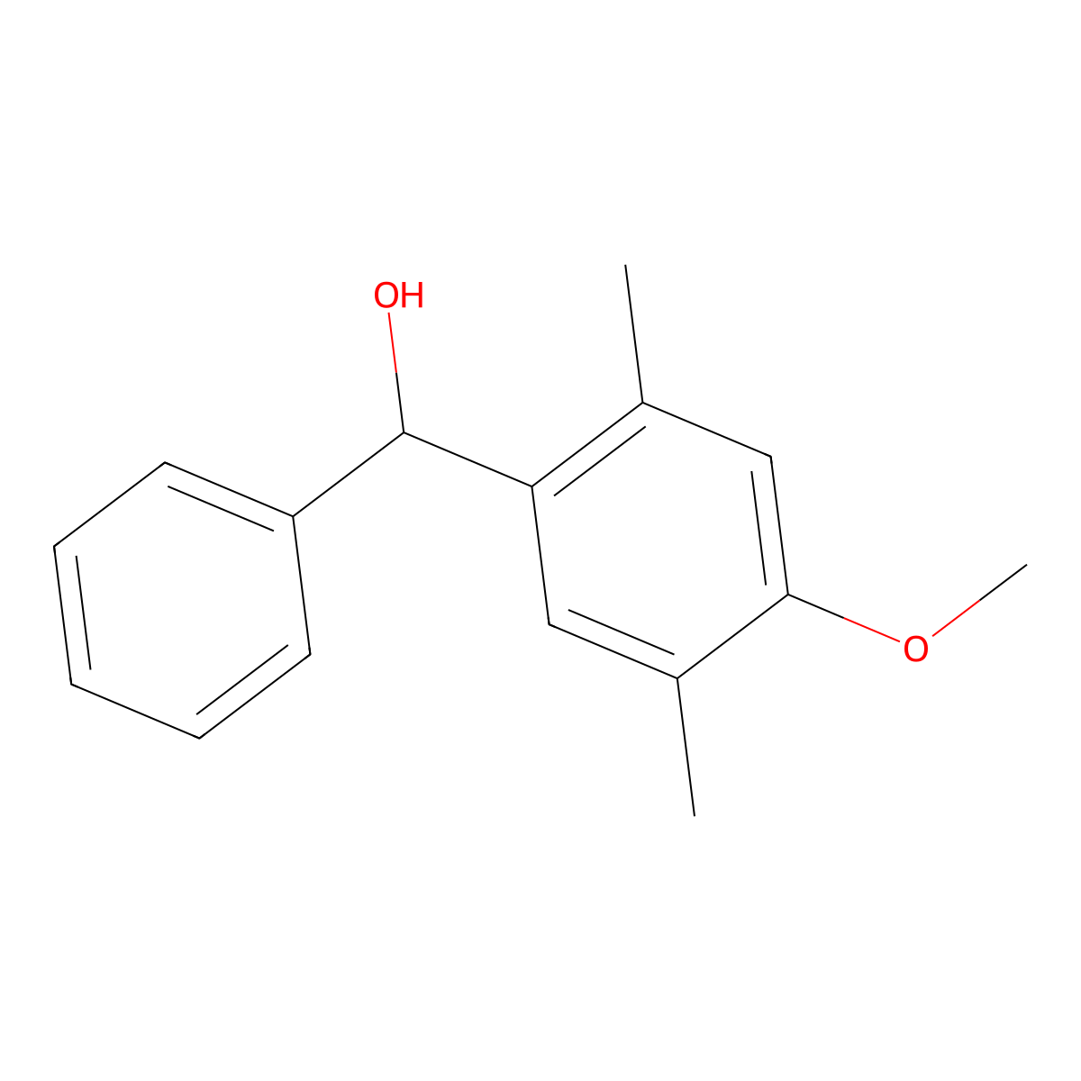 (4-Methoxy-2,5-dimethylphenyl)(phenyl)methanol molecular structure, CAS 1911829-33-8