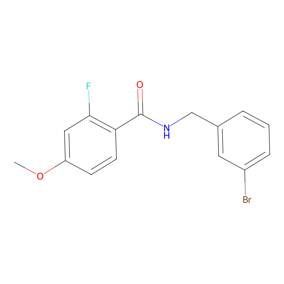 N-[(3-Bromophenyl)methyl]-2-fluoro-4-methoxybenzamide molecular structure, CAS 1911911-57-3