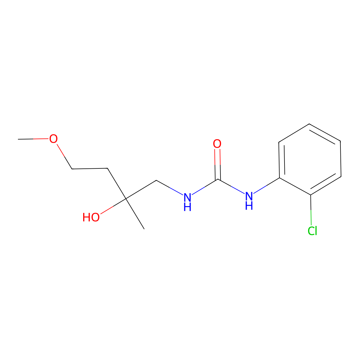 1-(2-Chlorophenyl)-3-(2-hydroxy-4-methoxy-2-methylbutyl)urea molecular structure, CAS 1911912-20-3