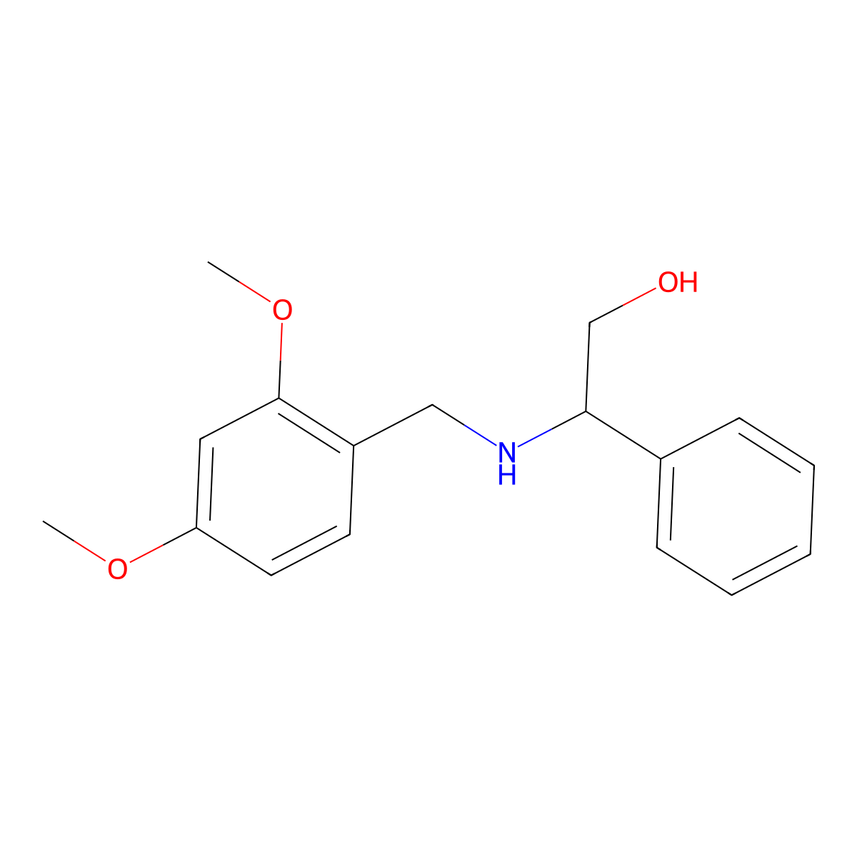(2S)-2-[(2,4-dimethoxyphenyl)methylamino]-2-phenylethanol molecular structure, CAS 1911936-22-5