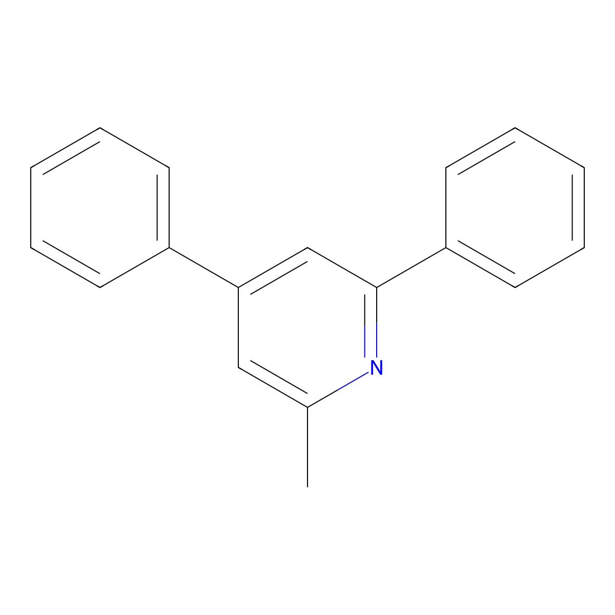 2-Methyl-4,6-diphenylpyridine molecular structure, CAS 1912-16-9