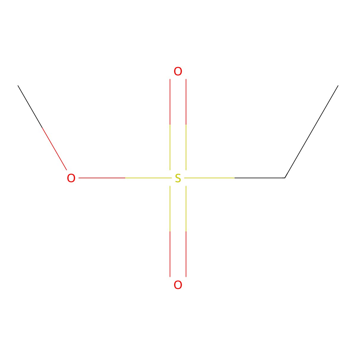 Ethanesulfonic acid, methyl ester molecular structure, CAS 1912-28-3