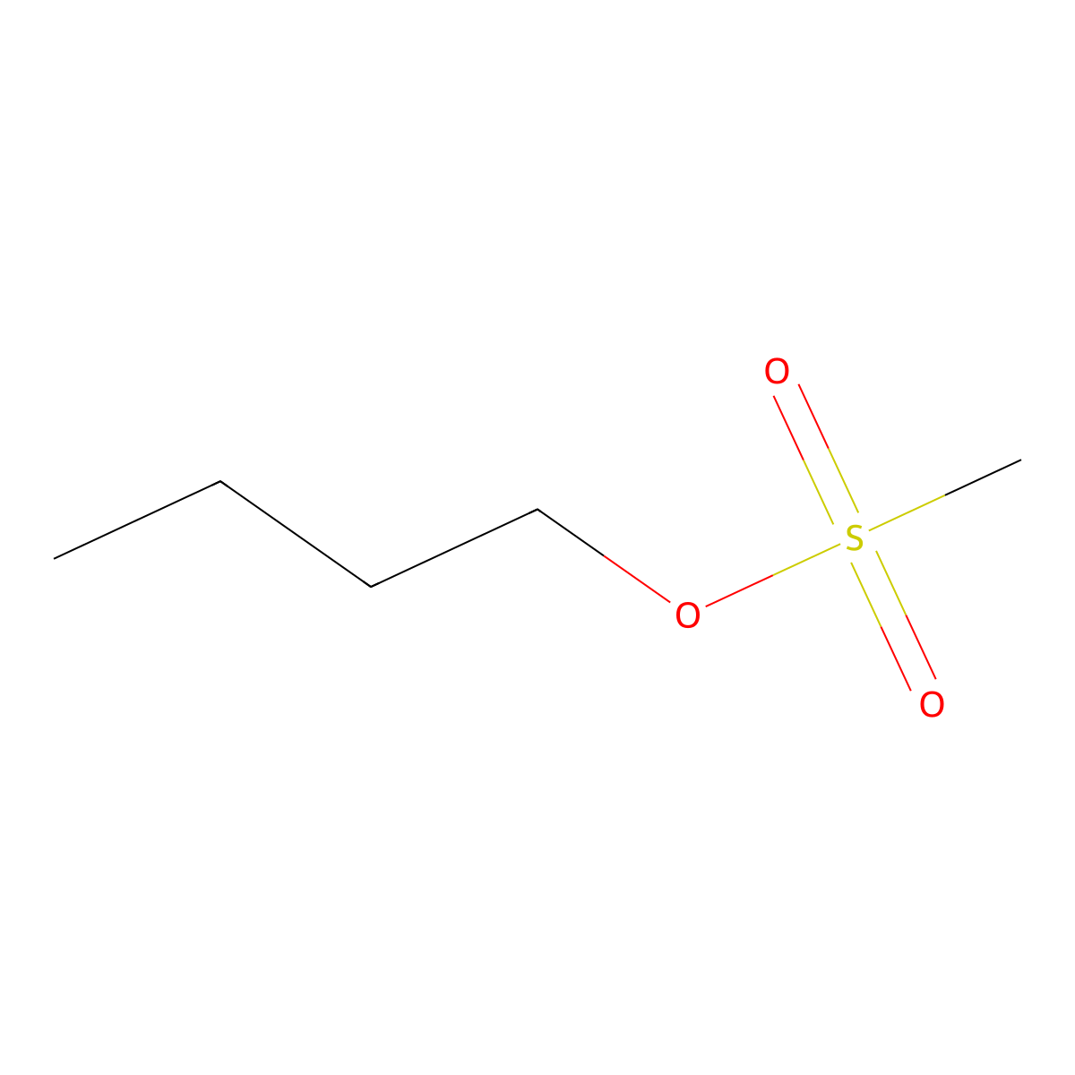 Butyl methanesulfonate molecular structure, CAS 1912-32-9