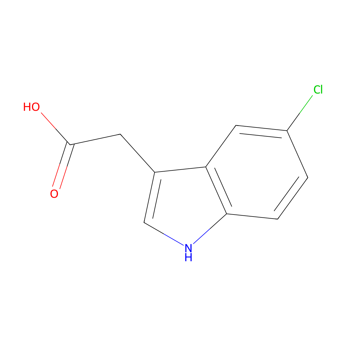 5-Chloroindole-3-acetic acid molecular structure, CAS 1912-45-4