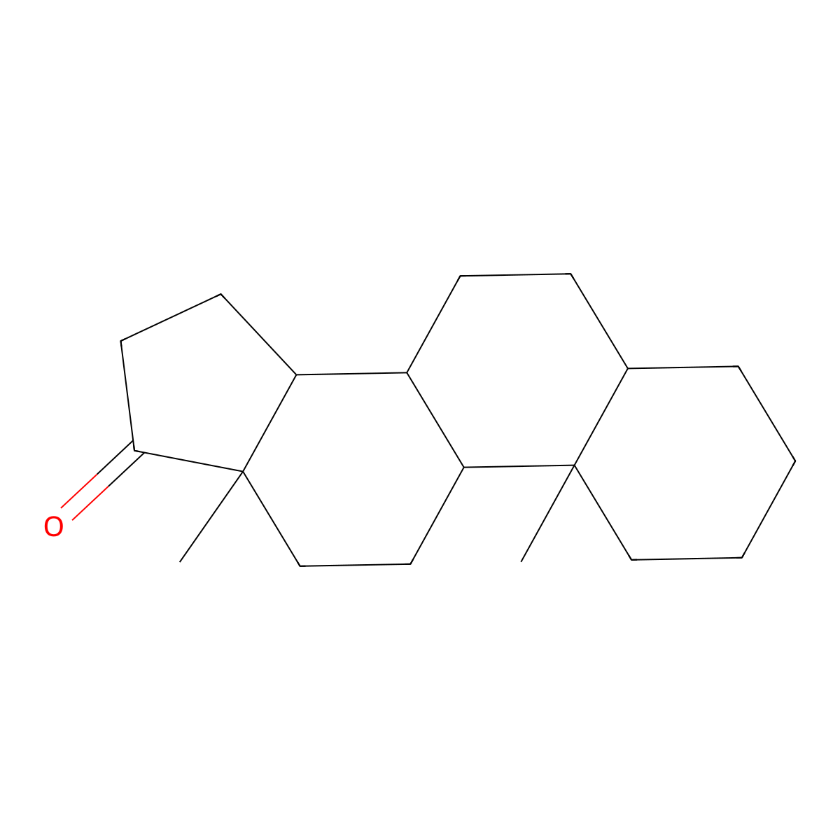 Androstan-17-one, (5alpha)- molecular structure, CAS 1912-61-4