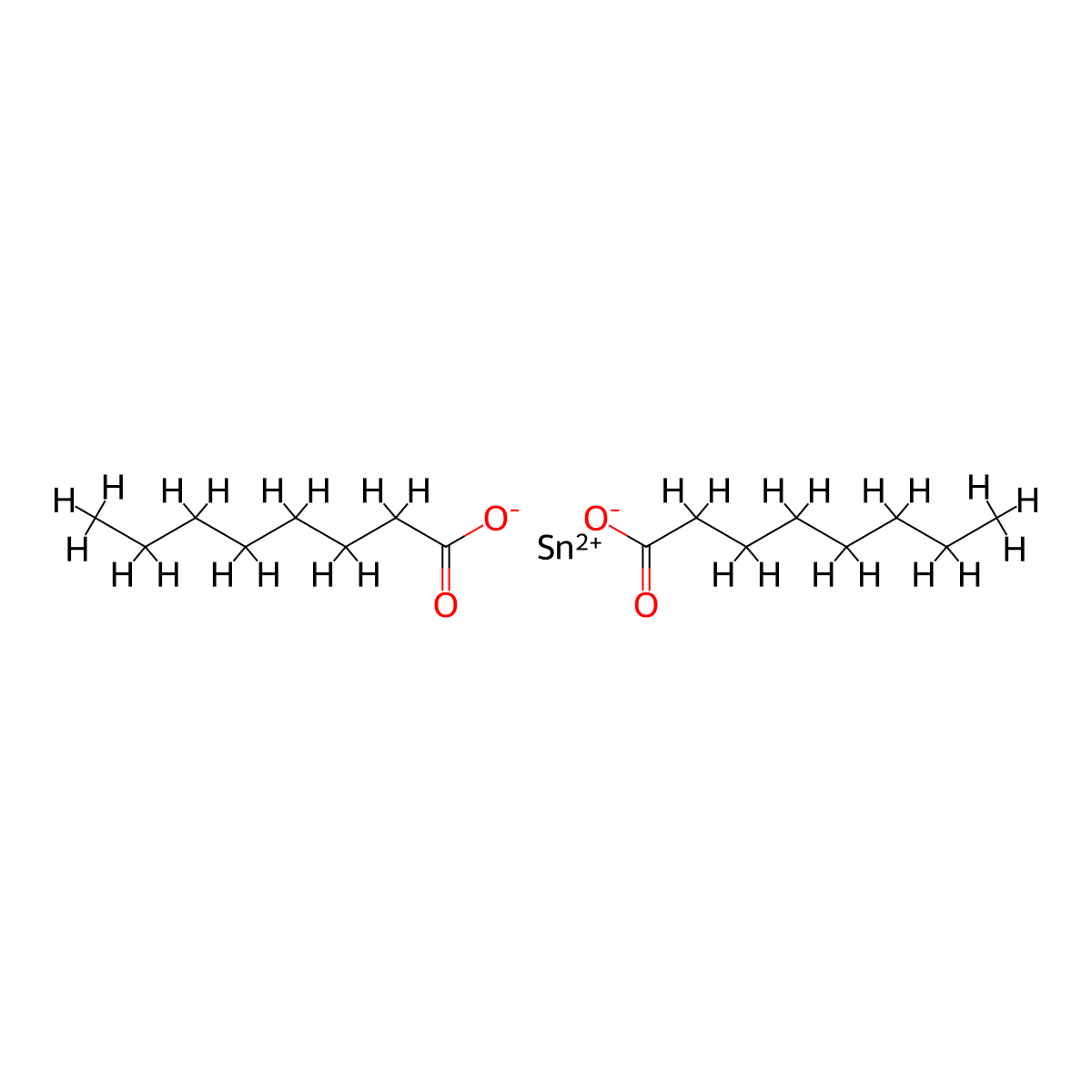 Octanoic acid, tin(2+) salt (2:1) molecular structure, CAS 1912-83-0