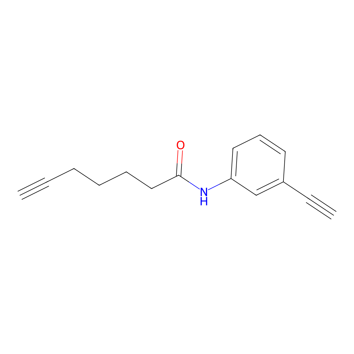 N-(3-ethynylphenyl)hept-6-ynamide molecular structure, CAS 1912097-49-4