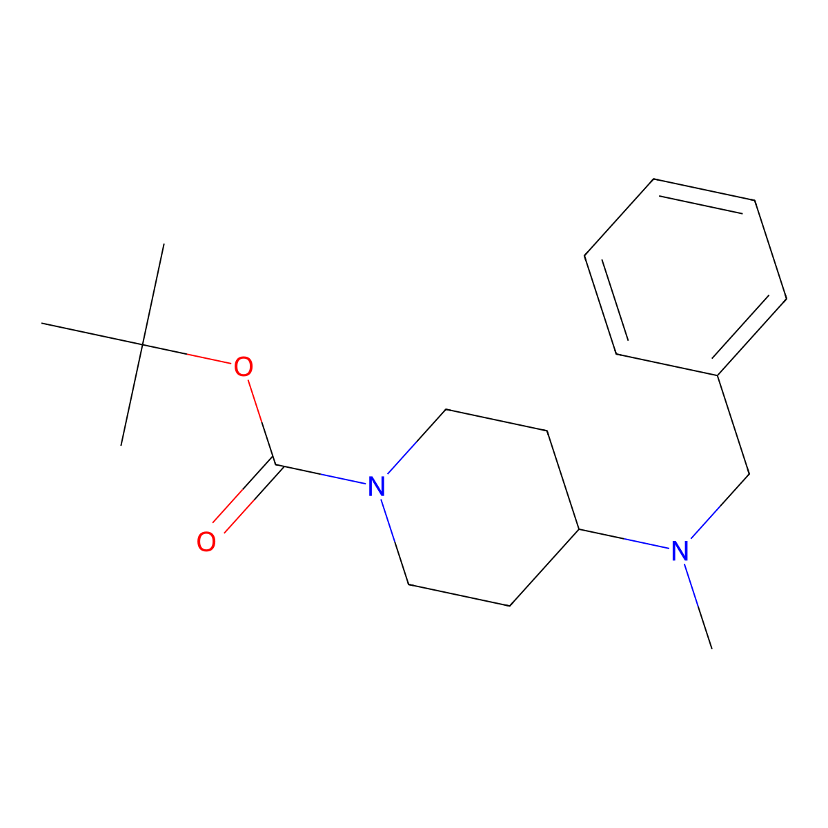 tert-Butyl 4-(benzyl(methyl)amino)piperidine-1-carboxylate molecular structure, CAS 191212-86-9