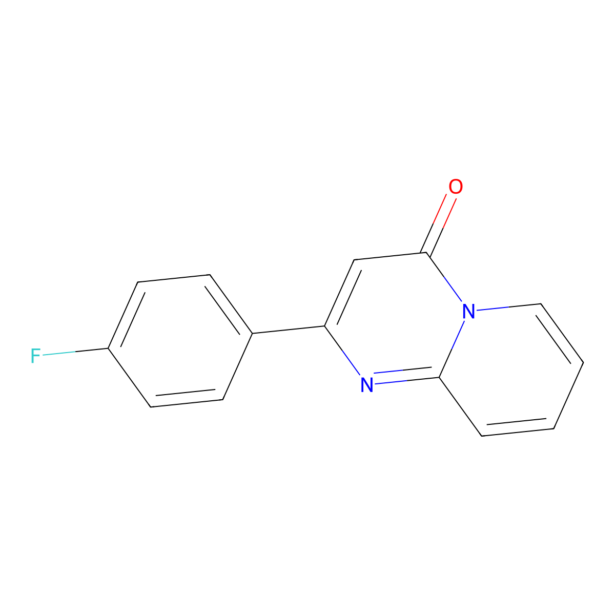 4H-Pyrido[1,2-a]pyrimidin-4-one, 2-(4-fluorophenyl)- molecular structure, CAS 191218-42-5
