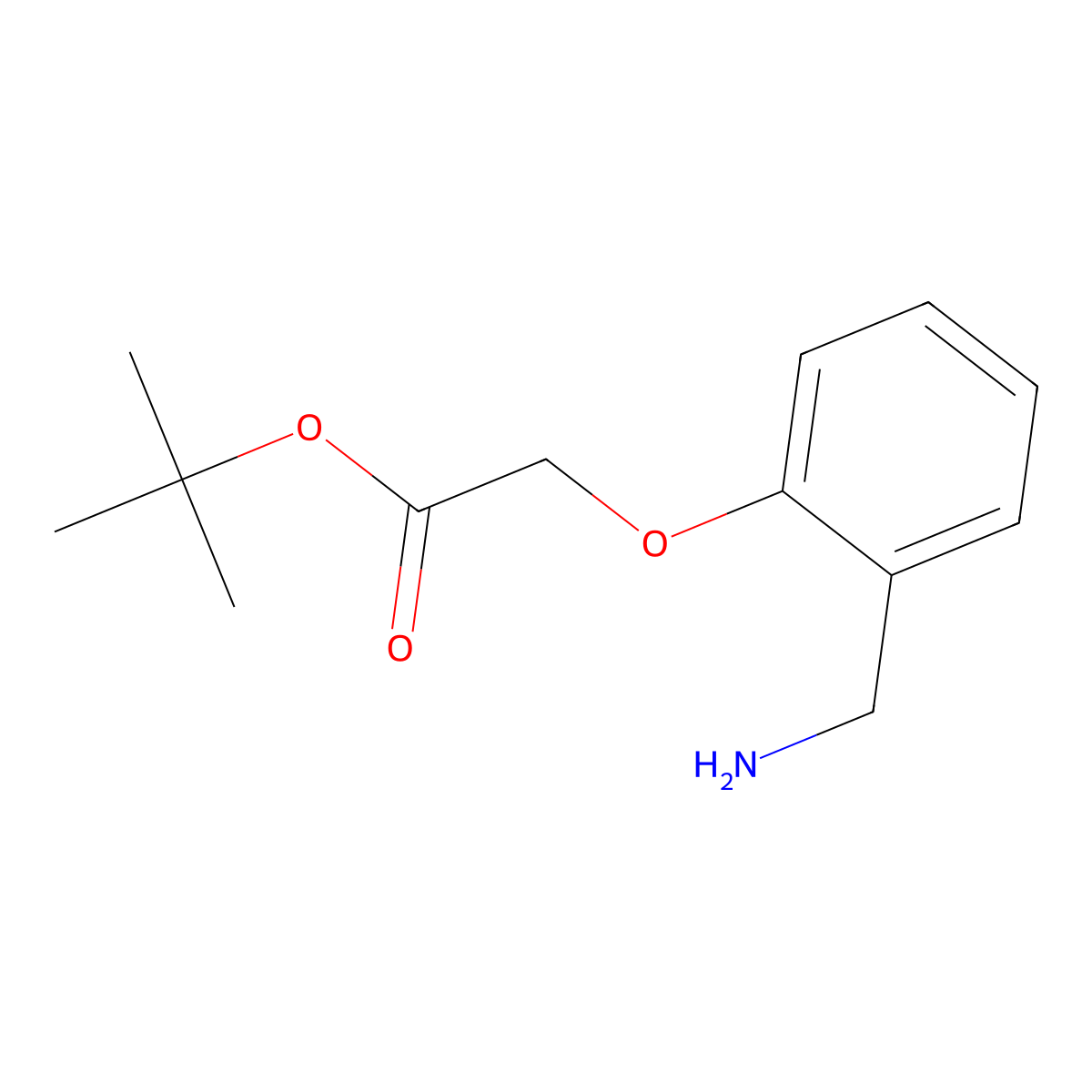 Tert-butyl 2-[2-(aminomethyl)phenoxy]acetate molecular structure, CAS 1912192-18-7