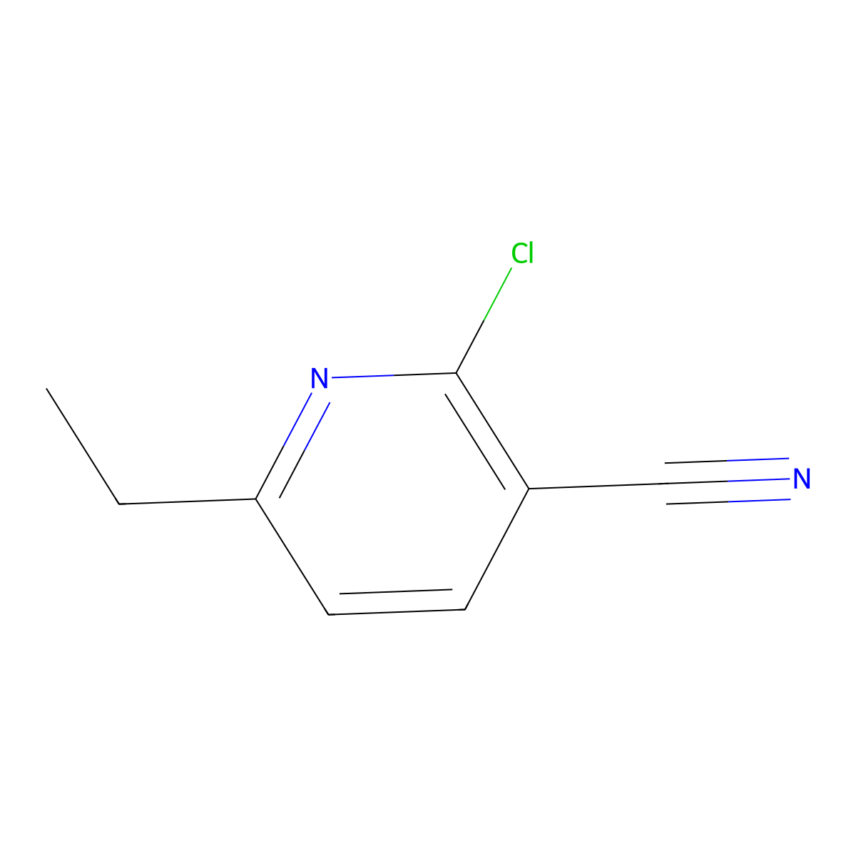 2-Chloro-6-ethylnicotinonitrile molecular structure, CAS 191220-22-1