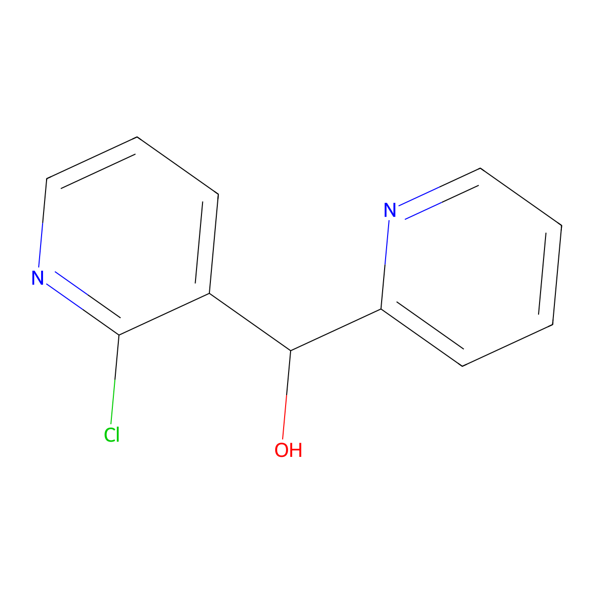 alpha-(2-Chloro-3-pyridinyl)-2-pyridinemethanol molecular structure, CAS 191220-37-8