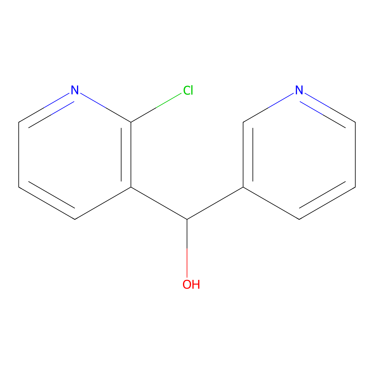 3-Pyridinemethanol, 2-chloro-alpha-3-pyridinyl- molecular structure, CAS 191220-38-9