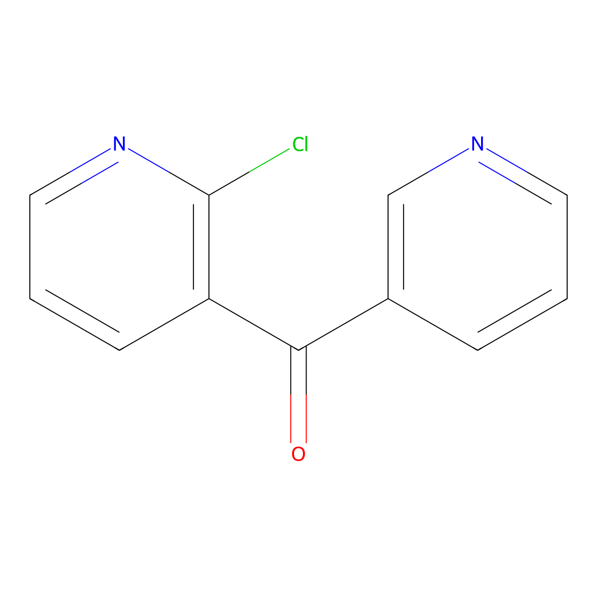 Methanone, (2-chloro-3-pyridinyl)-3-pyridinyl- molecular structure, CAS 191220-45-8