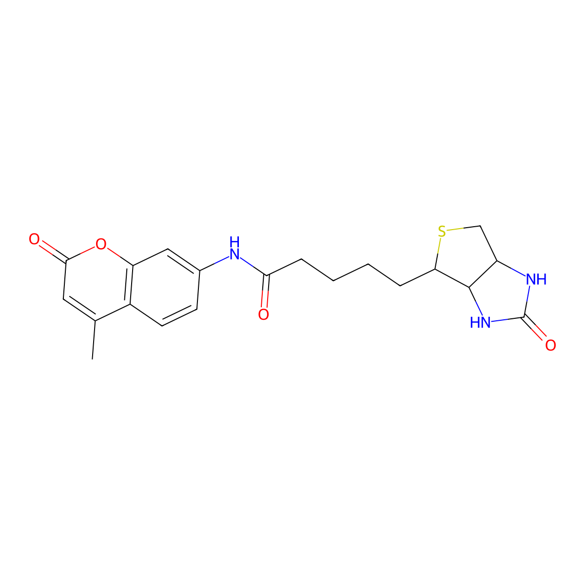 N-d-Biotinyl-7-amino-4-methylcoumarin molecular structure, CAS 191223-35-5