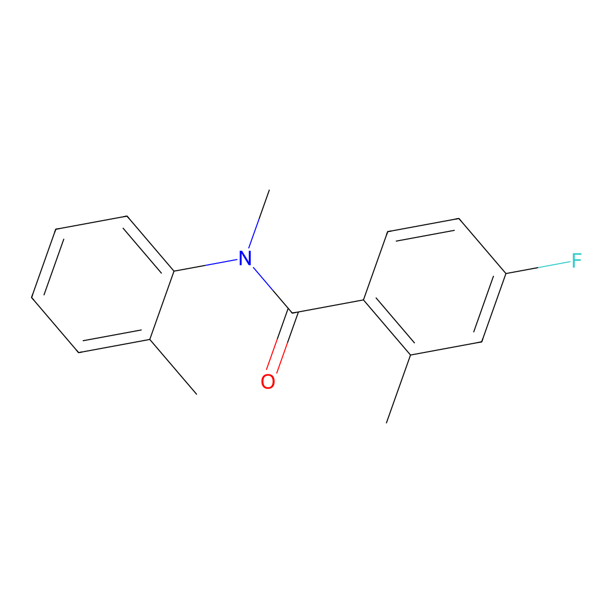 4-Fluoro-N,2-dimethyl-N-(2-methylphenyl)benzamide molecular structure, CAS 1912271-08-9