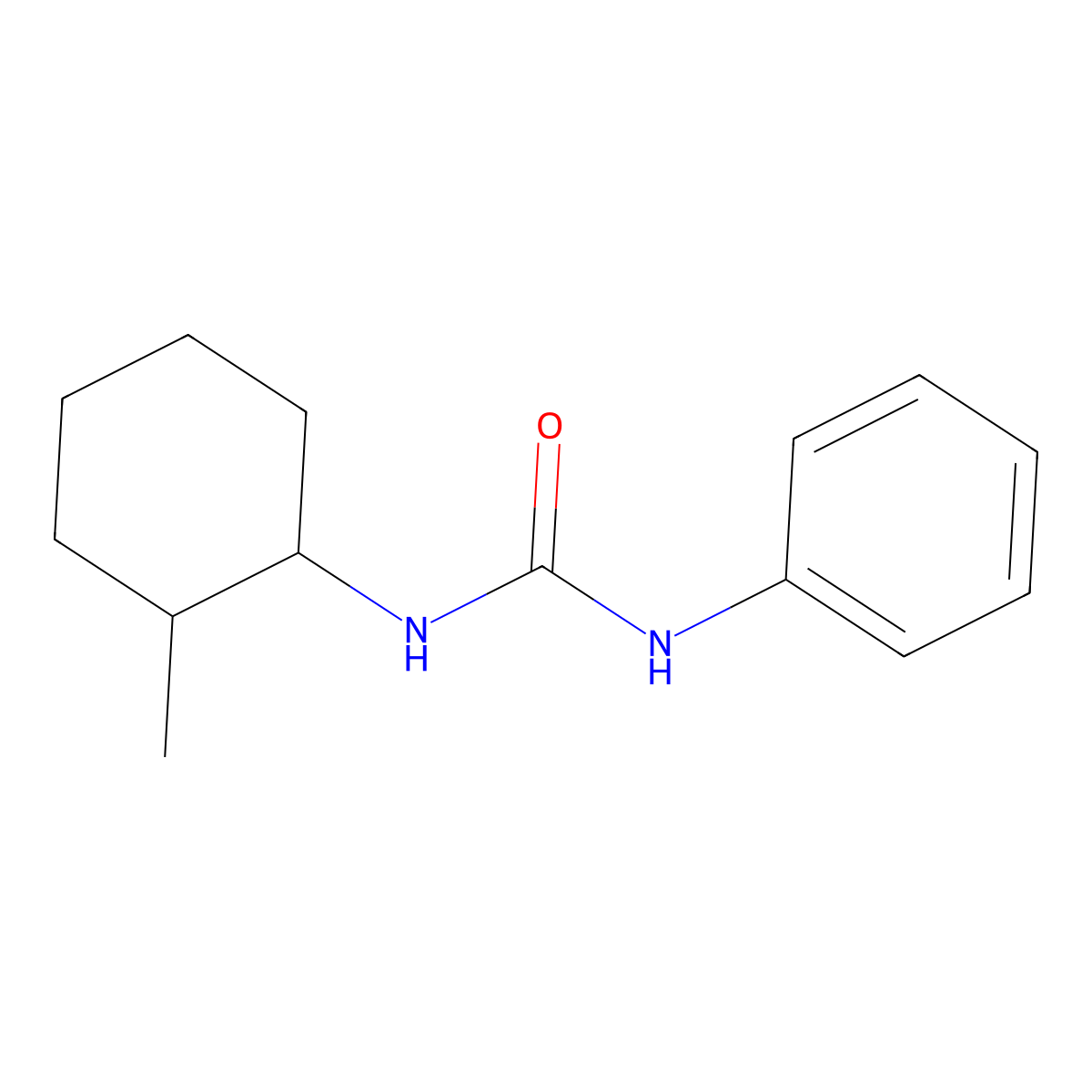 Siduron, trans- molecular structure, CAS 19123-21-8