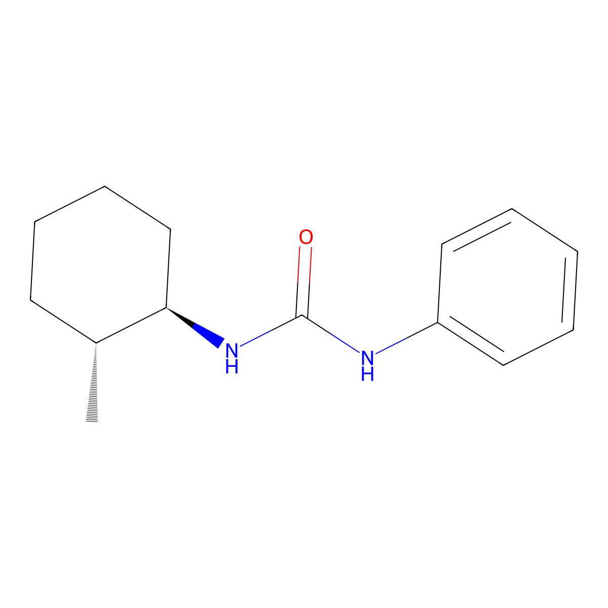 Siduron, trans- molecular structure, CAS 19123-21-8