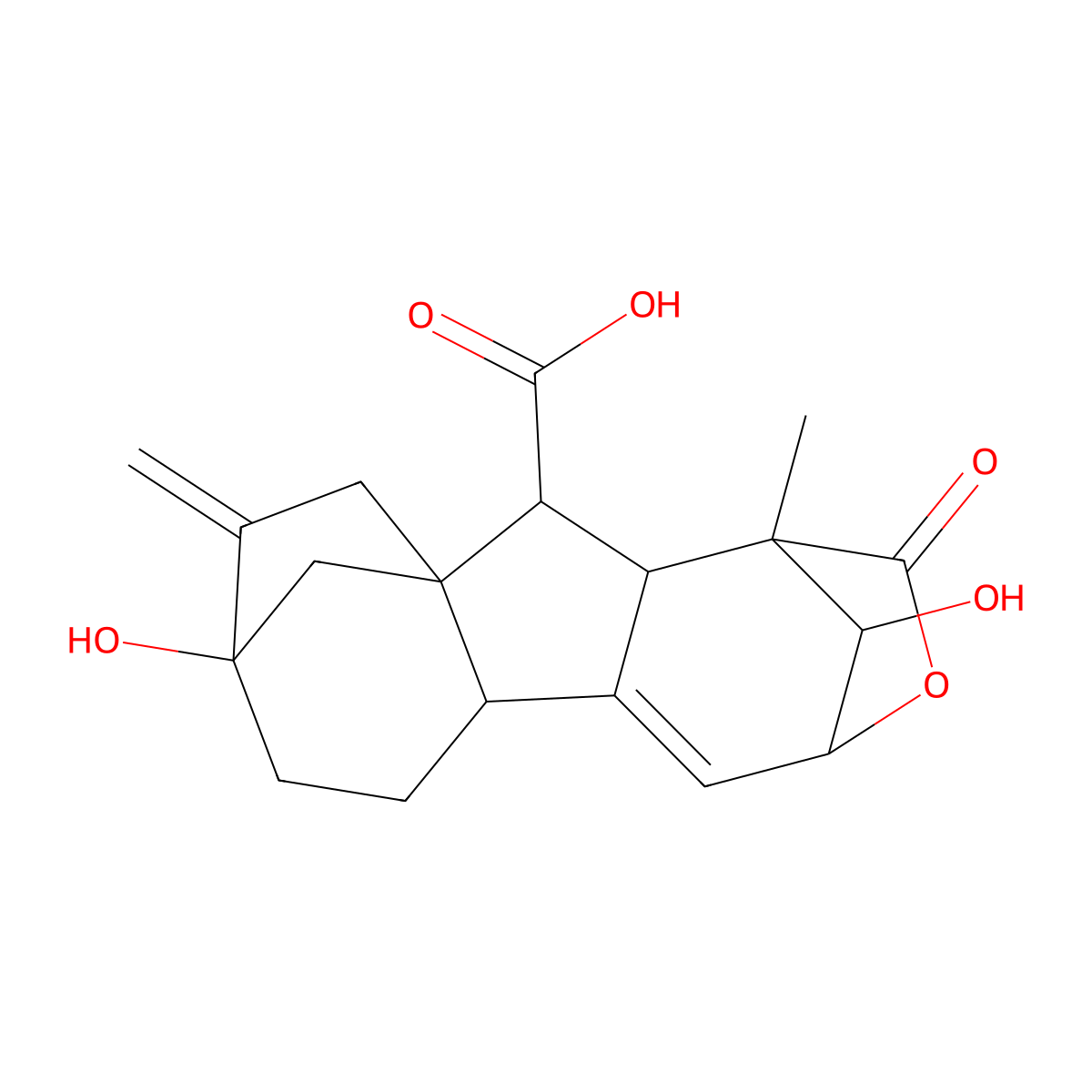 Gibberellic Acid 3-Isolactone molecular structure, CAS 19123-67-2