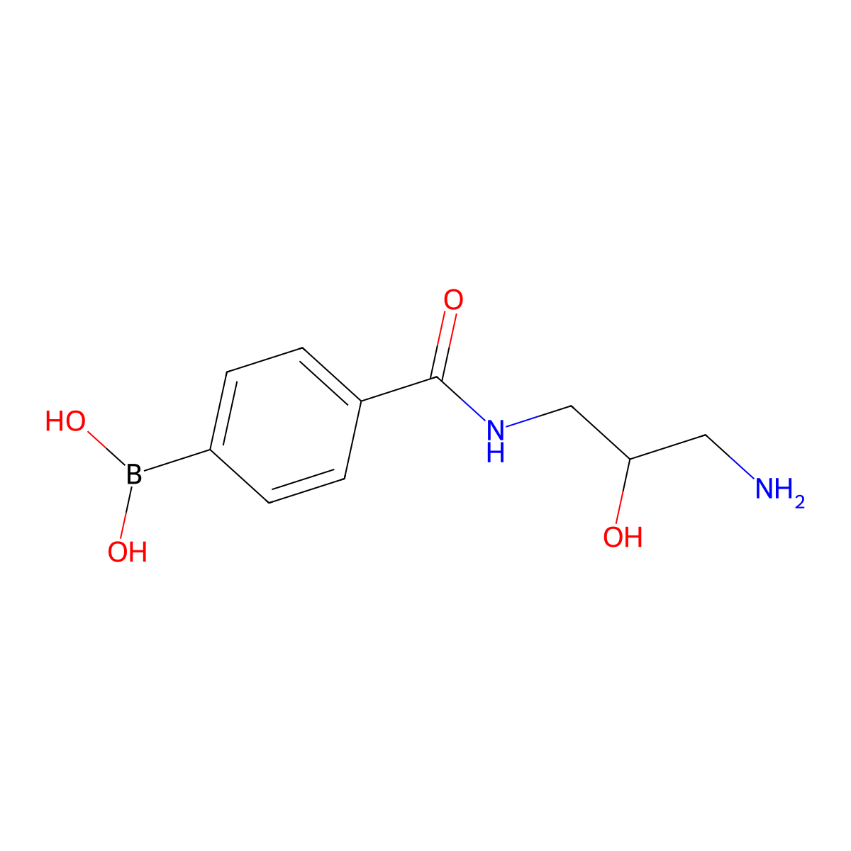 4-[(3-Amino-2-hydroxypropyl)carbamoyl]phenylboronic Acid molecular structure, CAS 191231-85-3