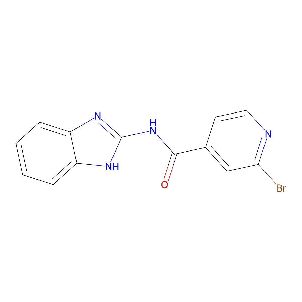 N-(1H-1,3-benzodiazol-2-yl)-2-bromopyridine-4-carboxamide molecular structure, CAS 1912320-95-6